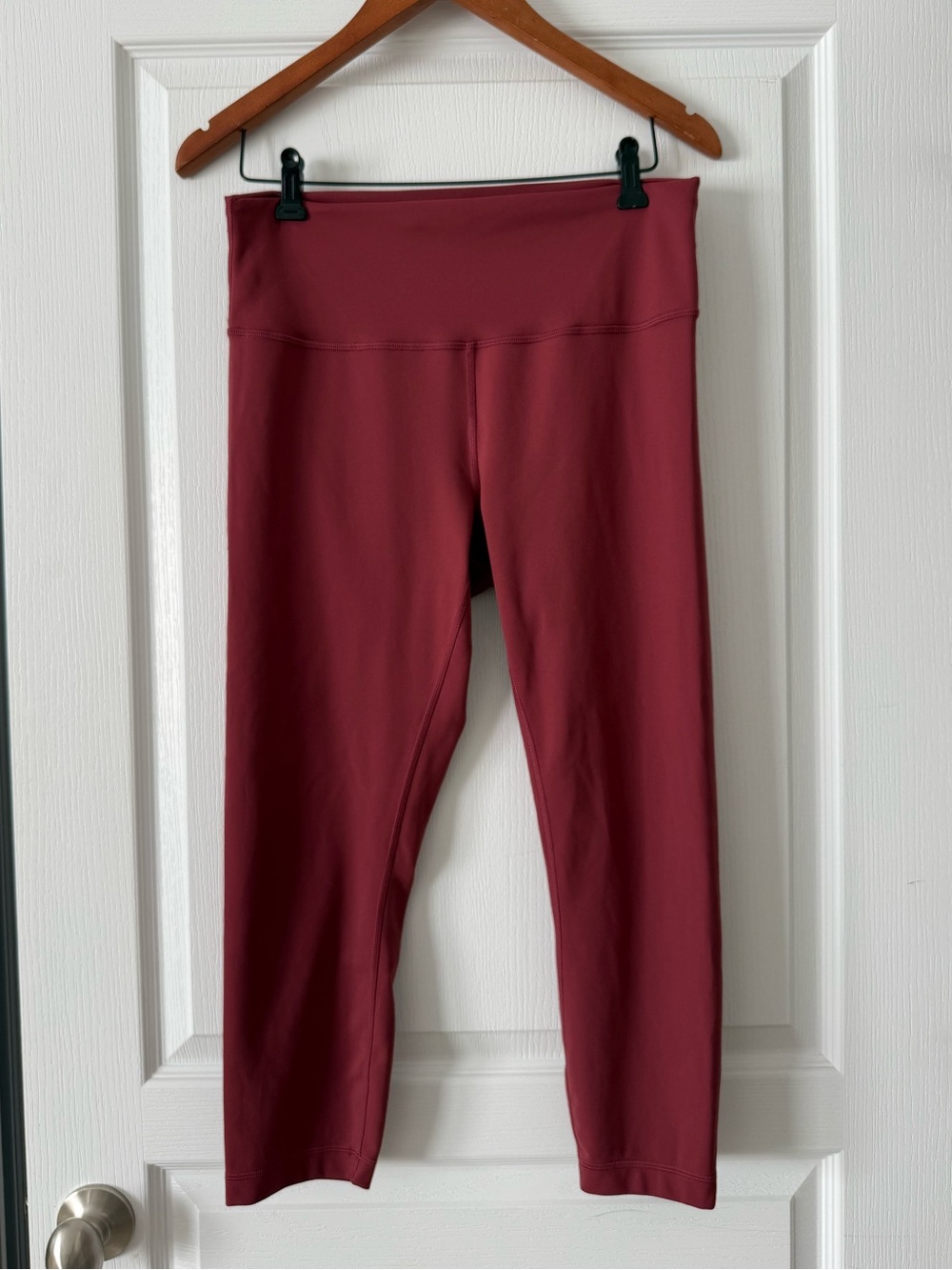 Lululemon Wunder Train High-Rise Crop Leggings 23" Inseam Mulled Wine Size 12